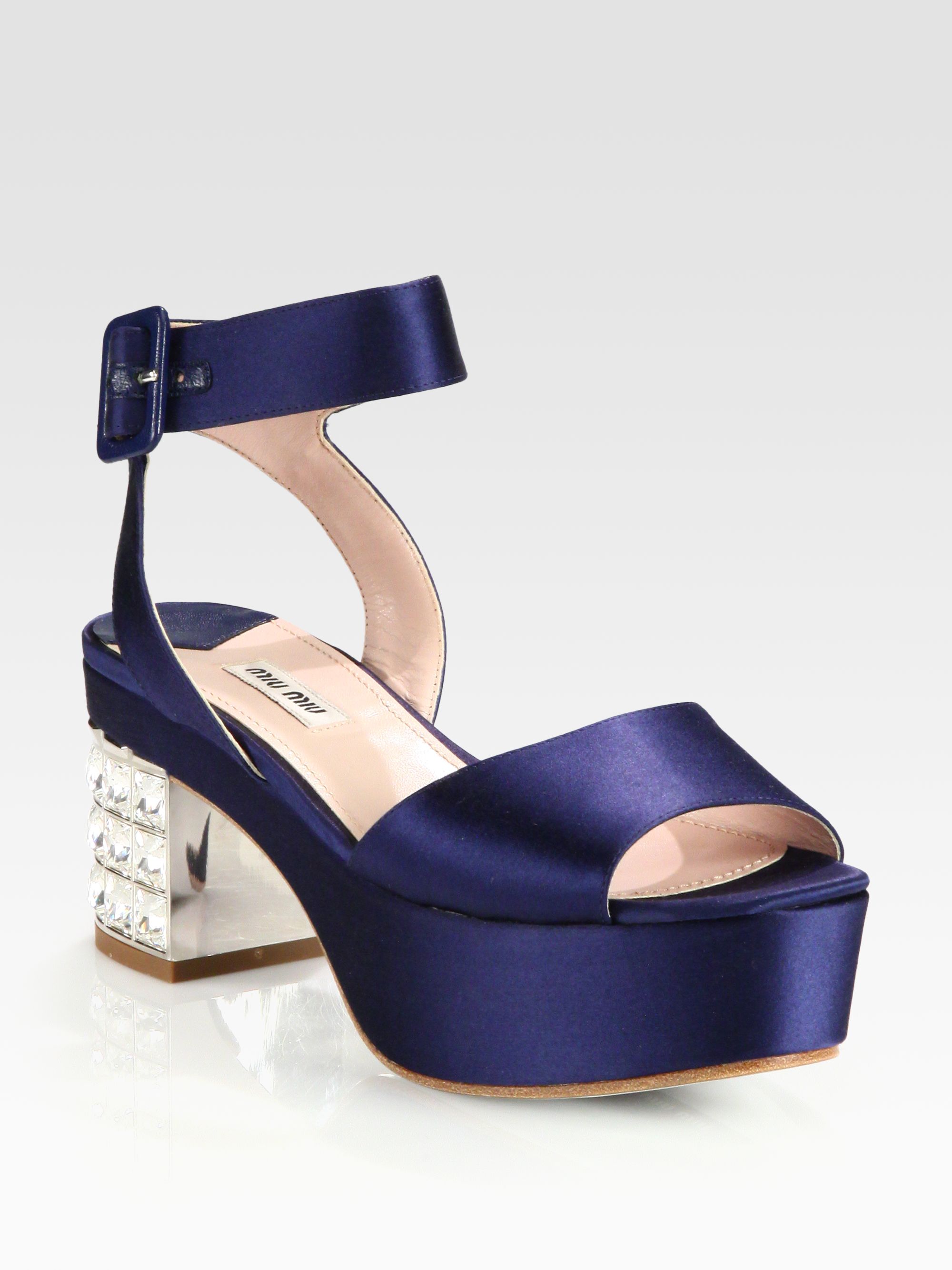 miu miu satin sandals