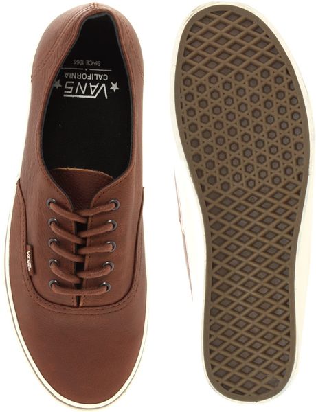 Vans California Authentic Decon Leather Plimsolls in Brown for Men (tan ...