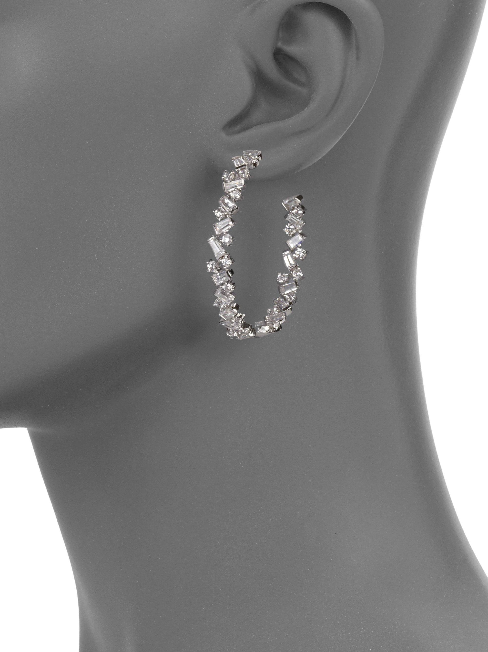 Cz By Kenneth Jay Lane Hoop Earrings 2024 www.alhudapk