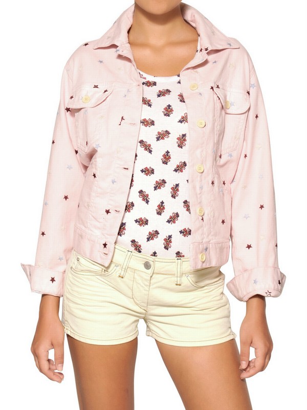 isabel marant pink denim jacket