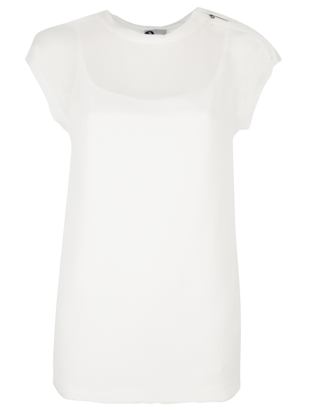 Lyst - Lanvin Sleeveless Zip Shirt in White