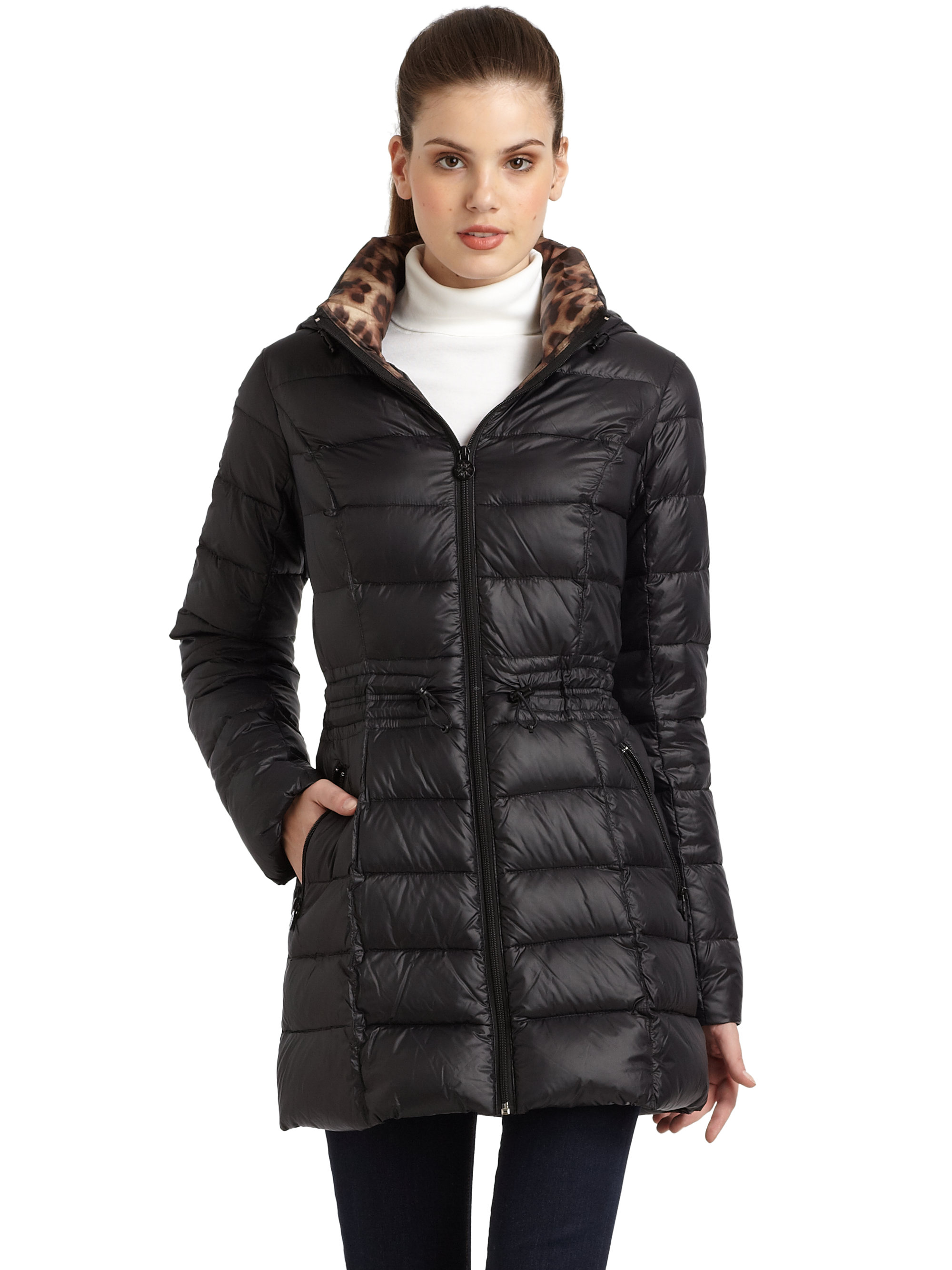 laundry by shelli segal black puffer coat