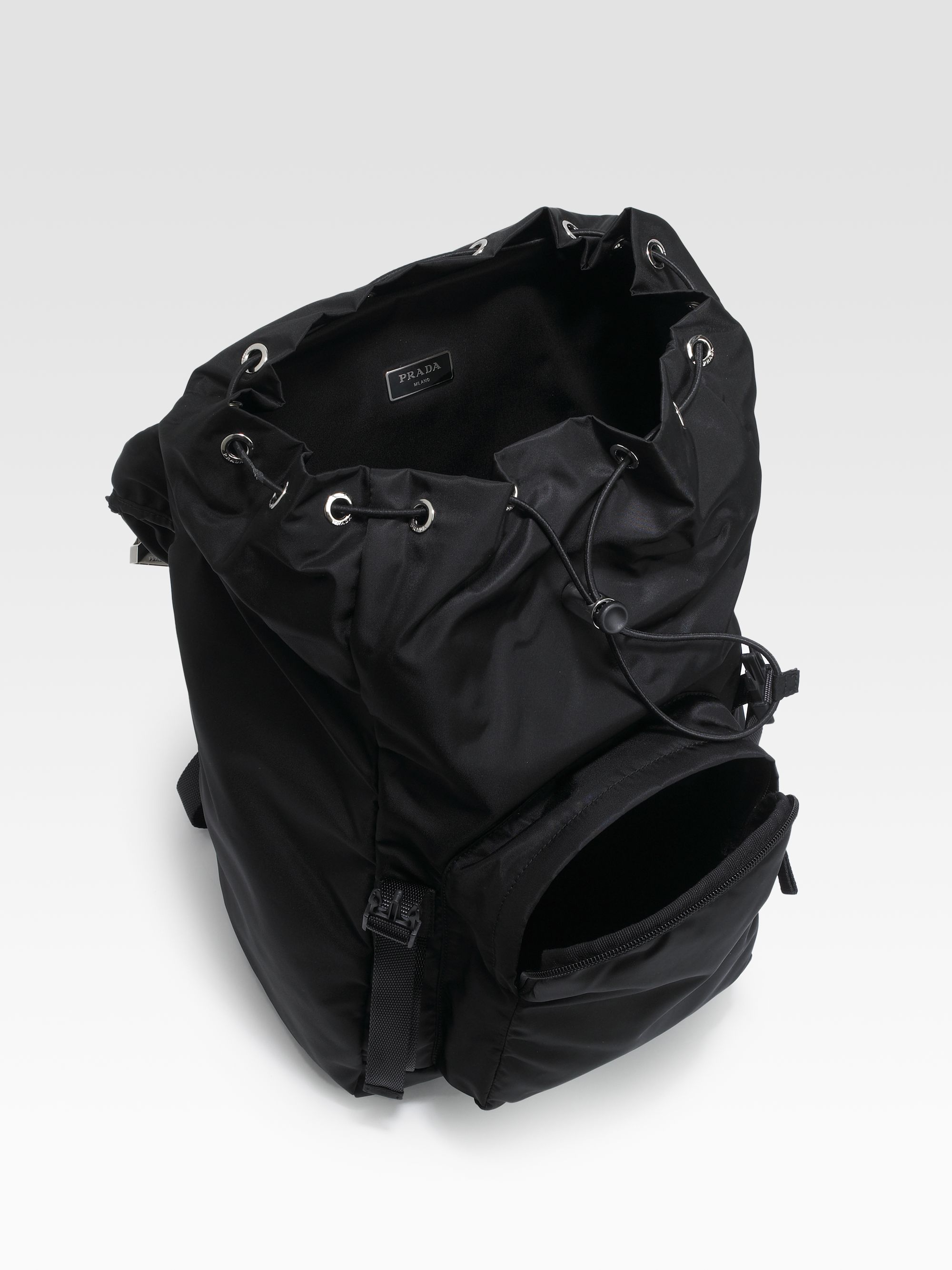prada nylon backpack men