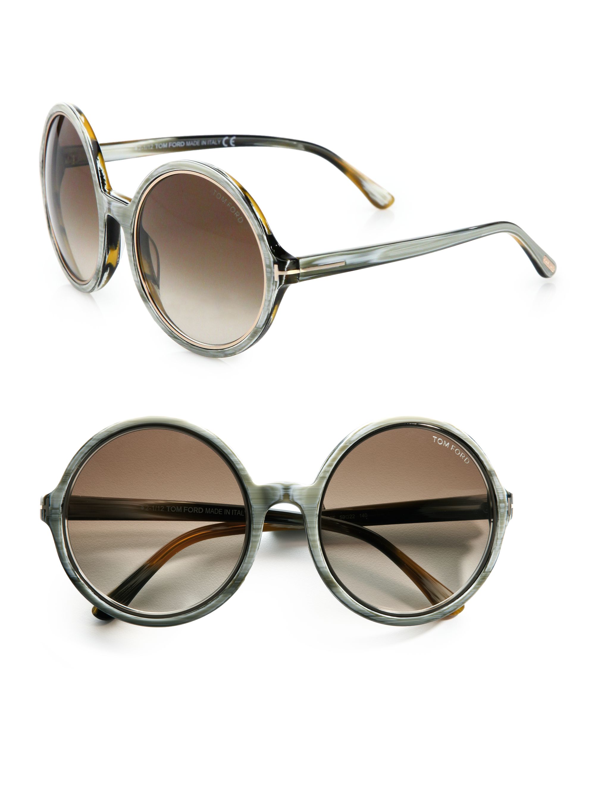 Tom ford eyewear carrie round plastic sunglasses #3