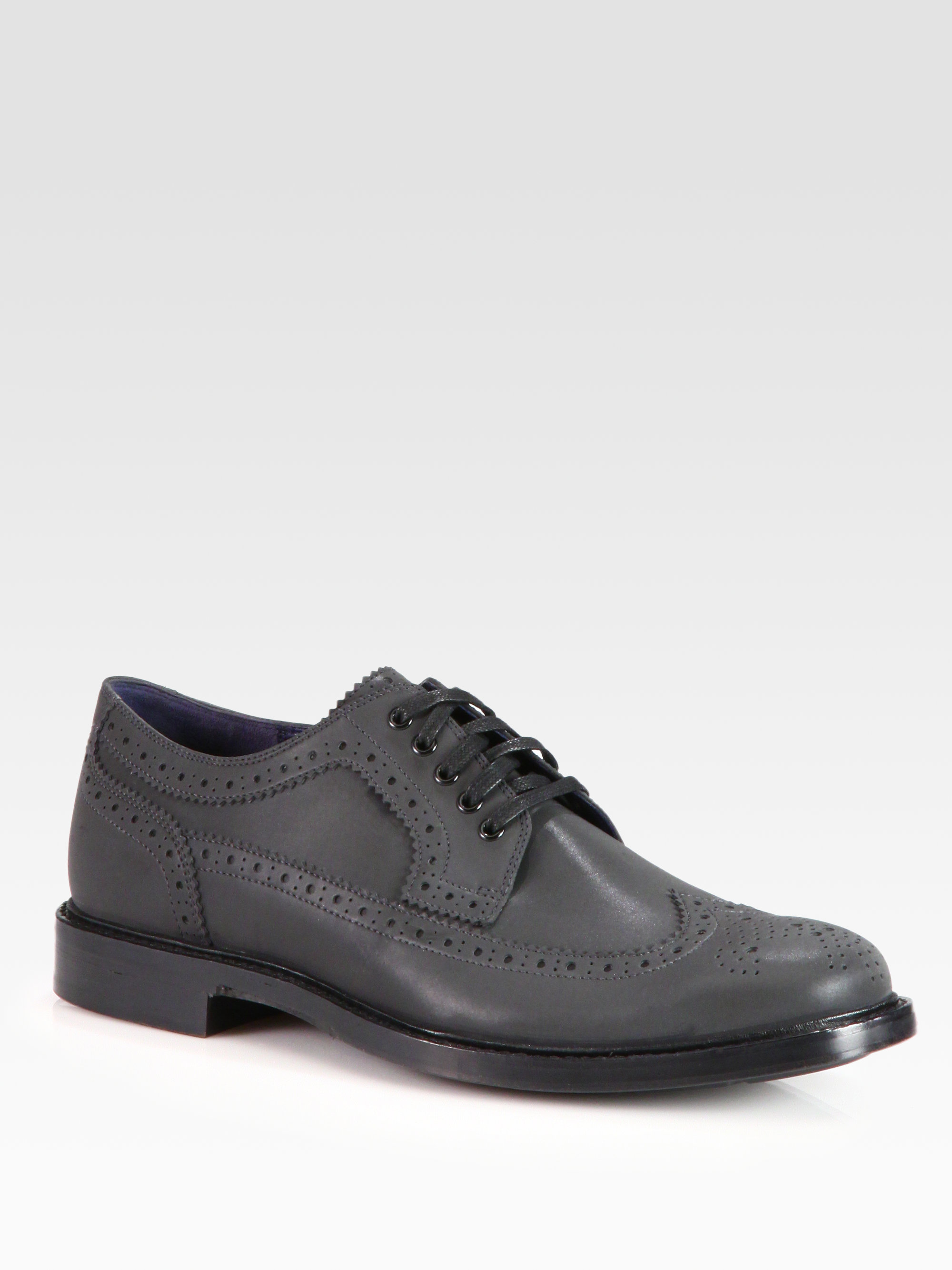 cole haan wingtip oxford black