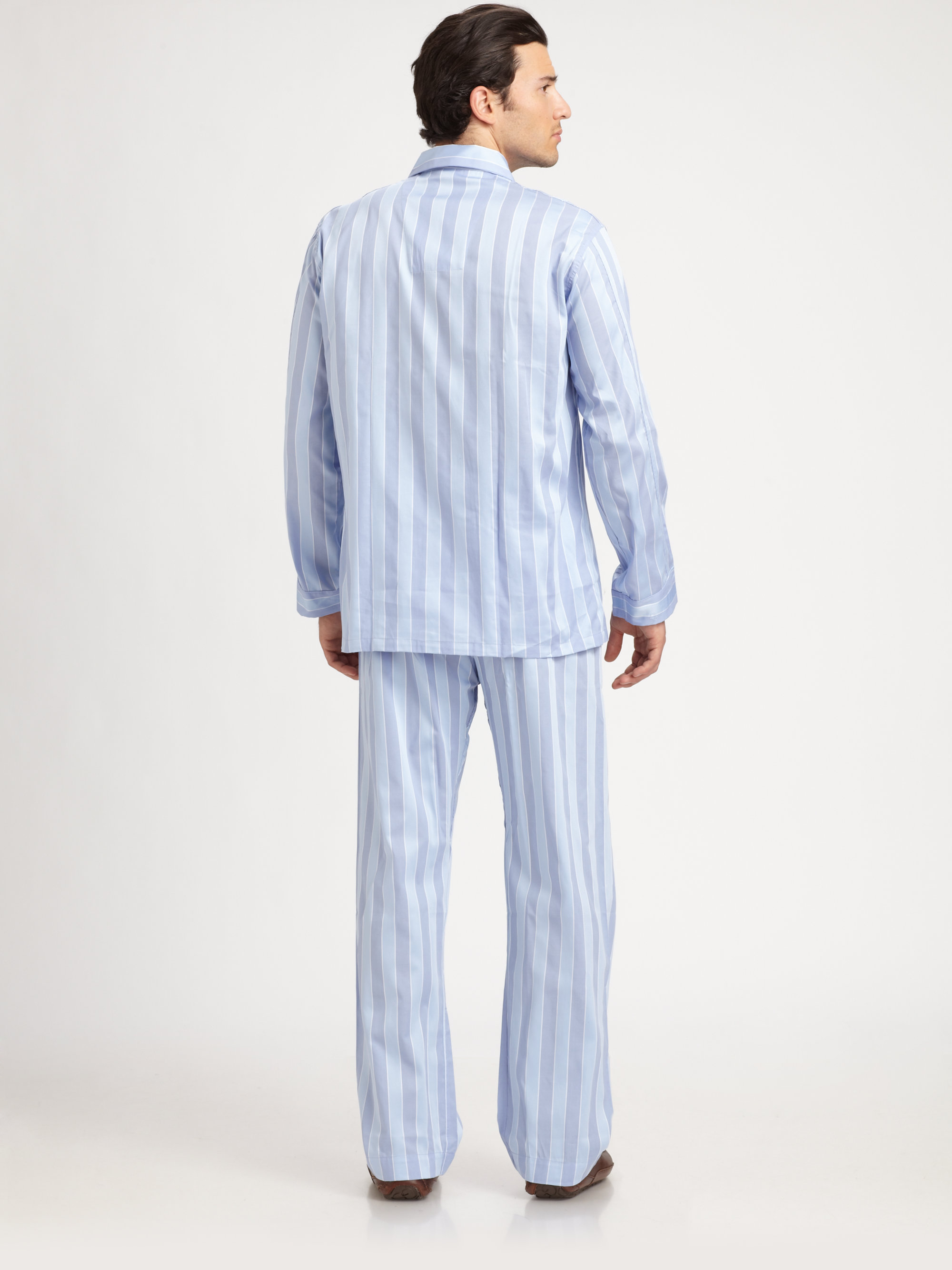 Derek Rose Mens Royal Piped Pajama Set 5005-ROYA040-COLC 