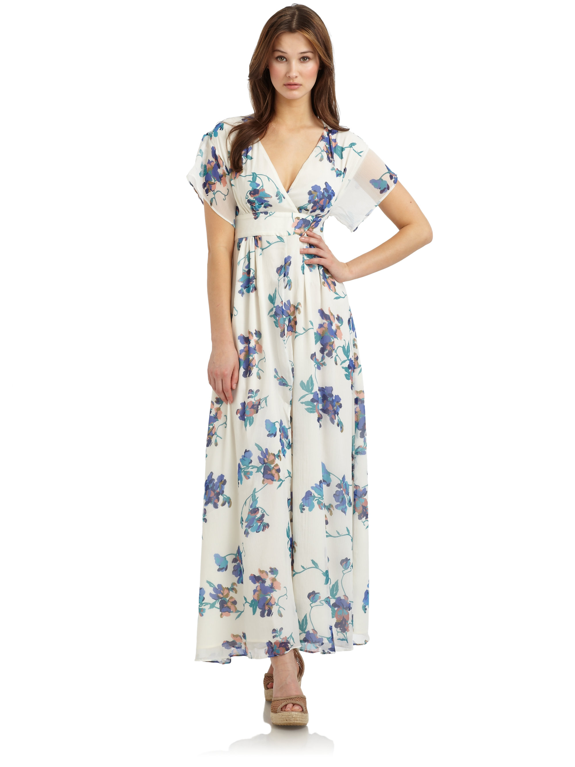 French Connection Sweet Pea Maxi Dress In Green Lyst