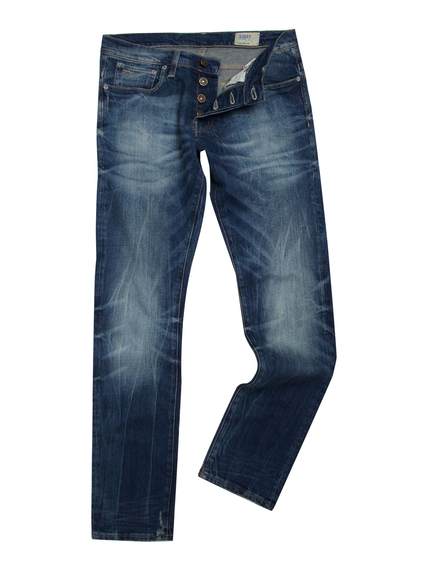 G-star Raw Slim Fit Washed Jeans in Blue for Men (denim) | Lyst