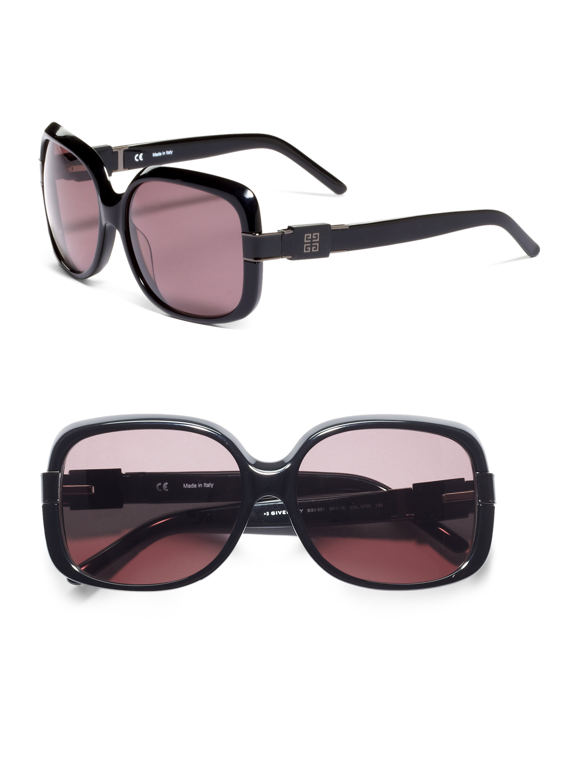 Givenchy Oversized Rectangular Sunglasses in Black - Lyst