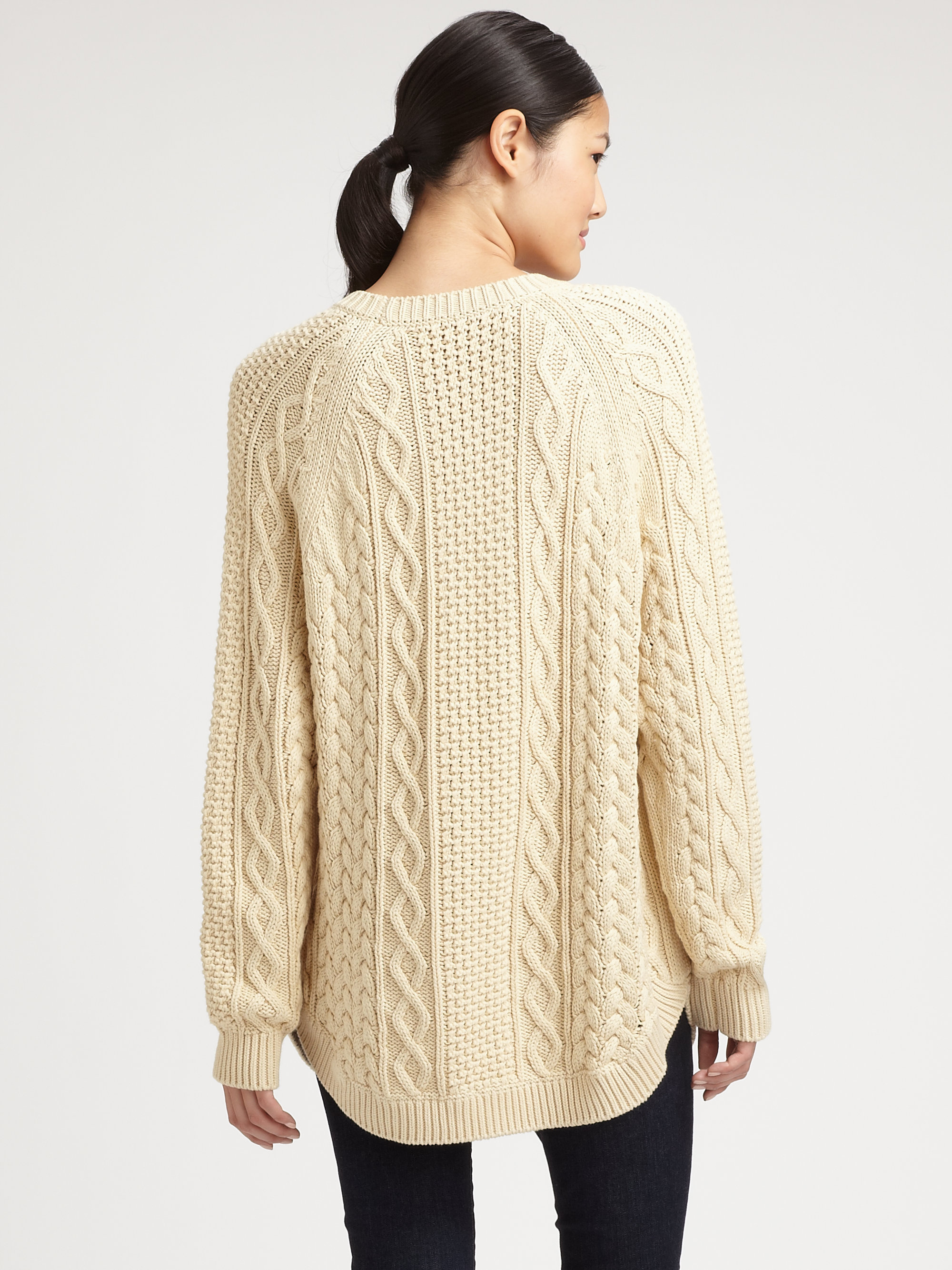 michael kors cable knit oversized cardigan