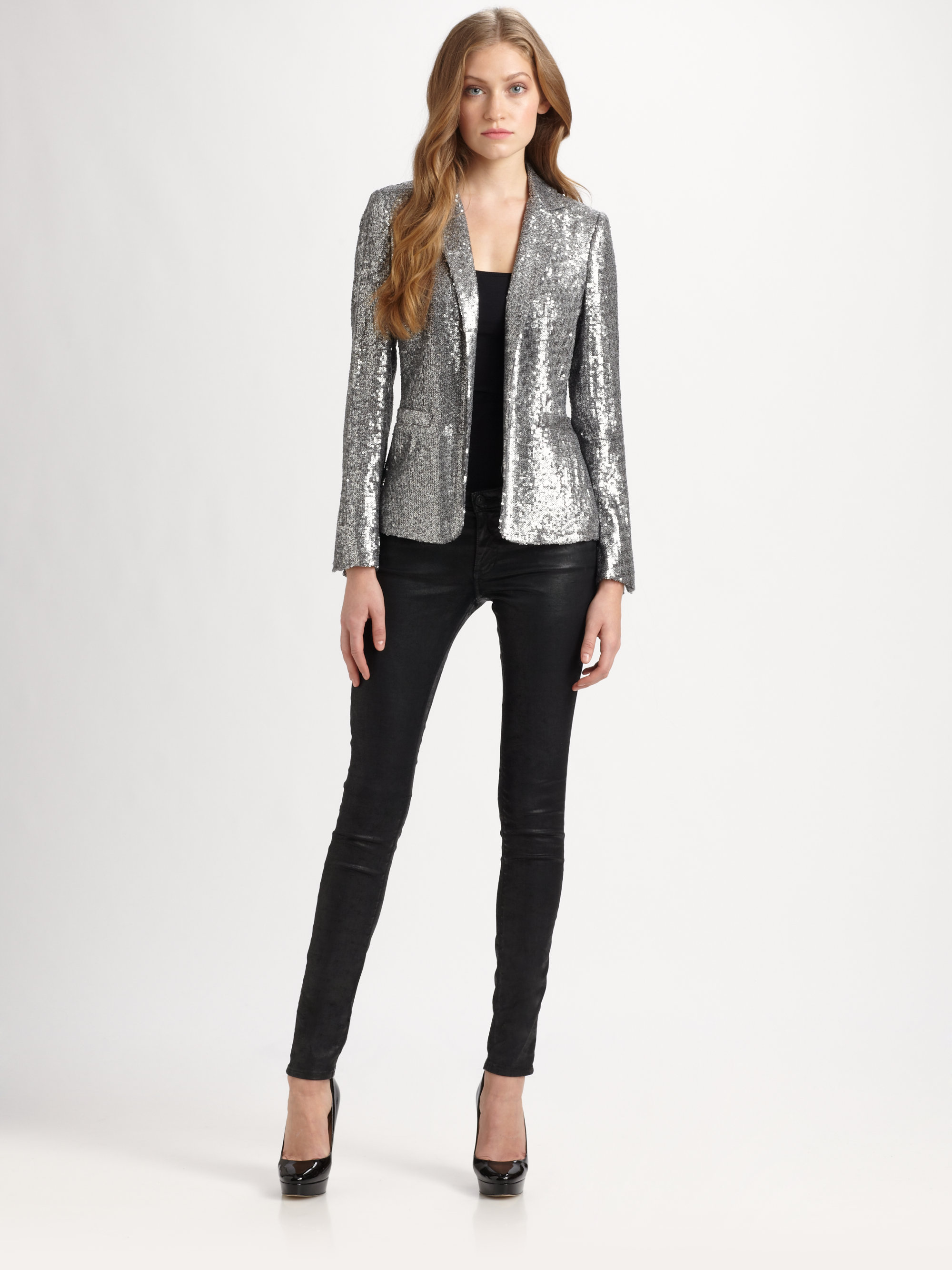 Lyst Michael Michael Kors Sequin Blazer in Metallic