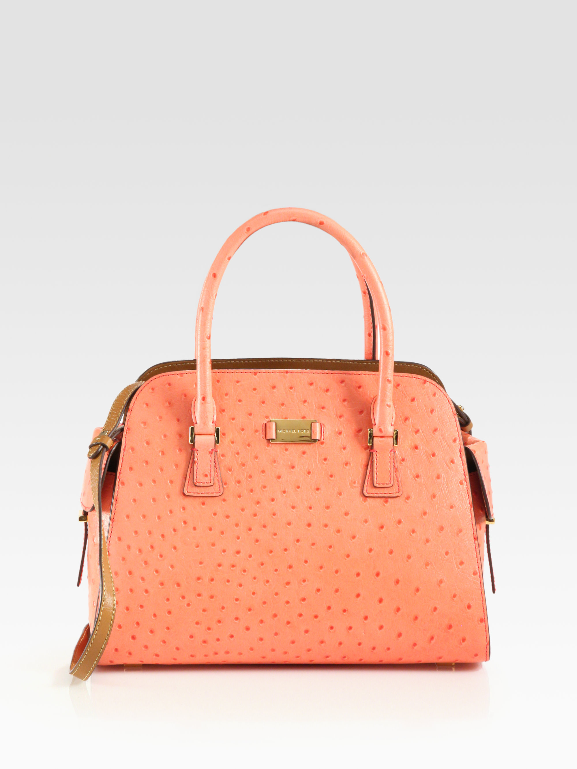michael kors gia ostrich tote
