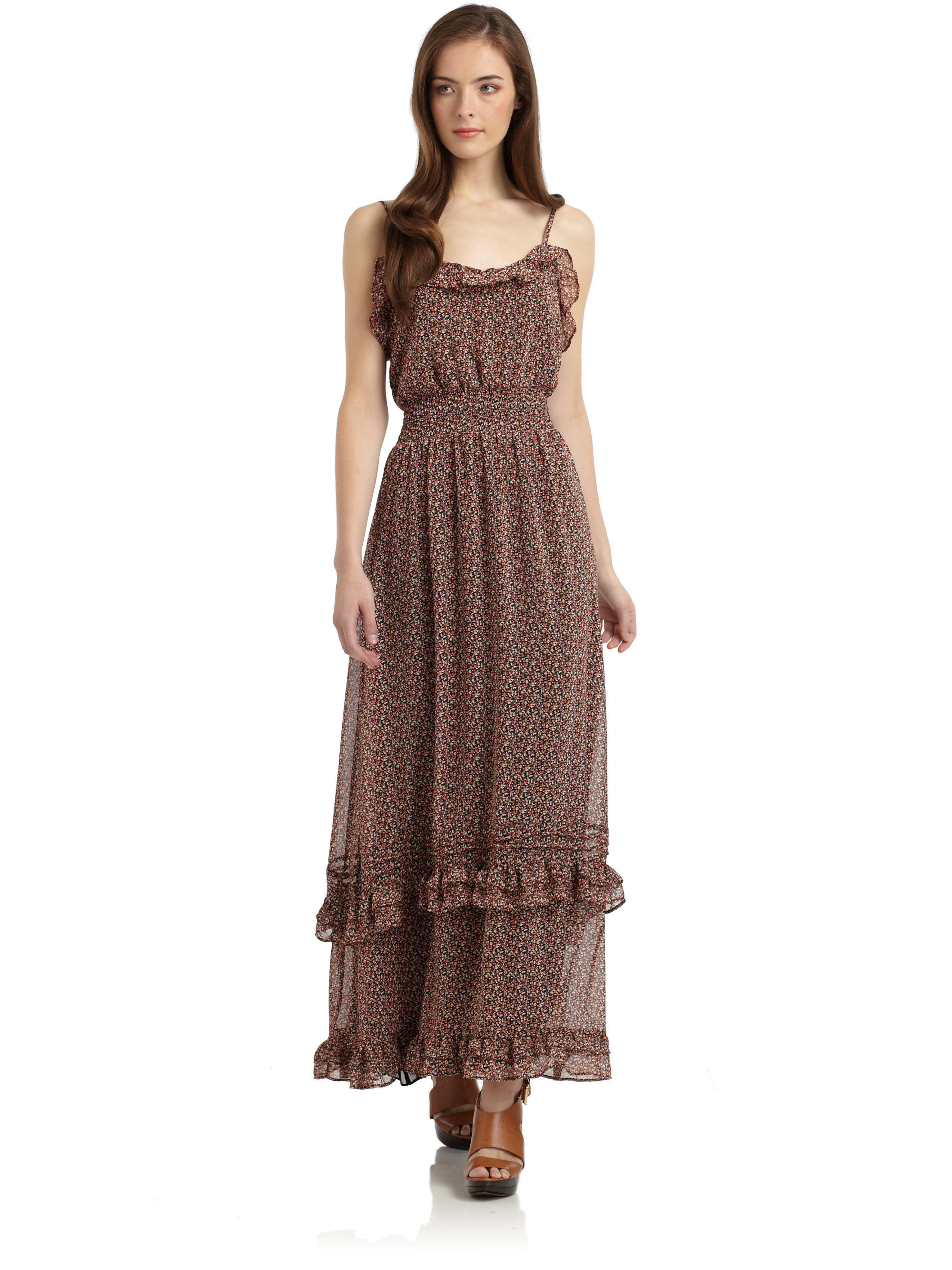 Lyst Pjk Patterson J. Kincaid St Tropez Maxi Dress in Brown