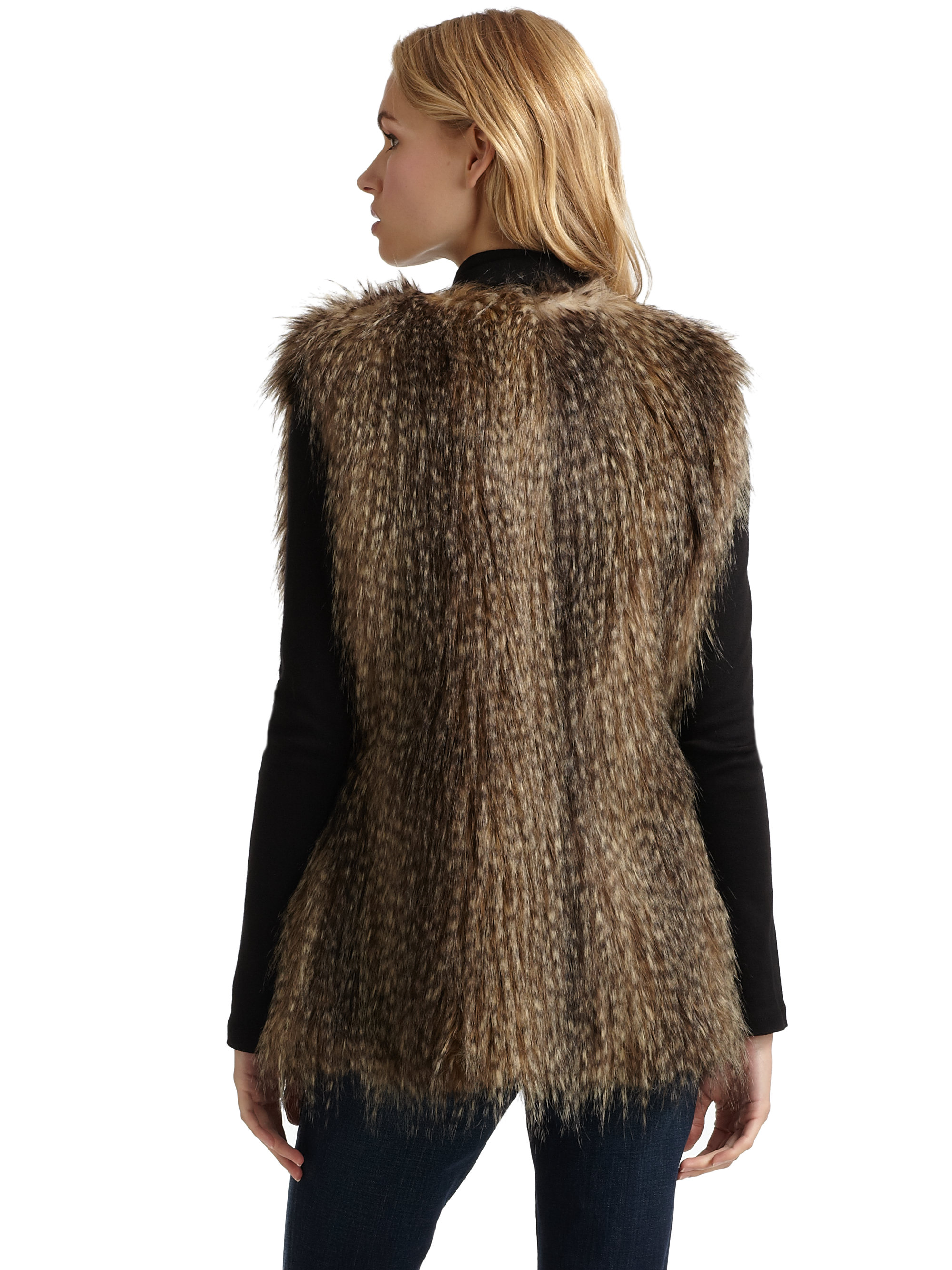 Tan faux fur vest Faux Fur Vest. A vest is one piece of clothing that never goes out of style. Stay on-trend in a faux fur vest, made by INC International Concepts, Charter Club or Jones New York.. Faux fur can make up the trim or be an all-over fabric. Make a fashion statement in .