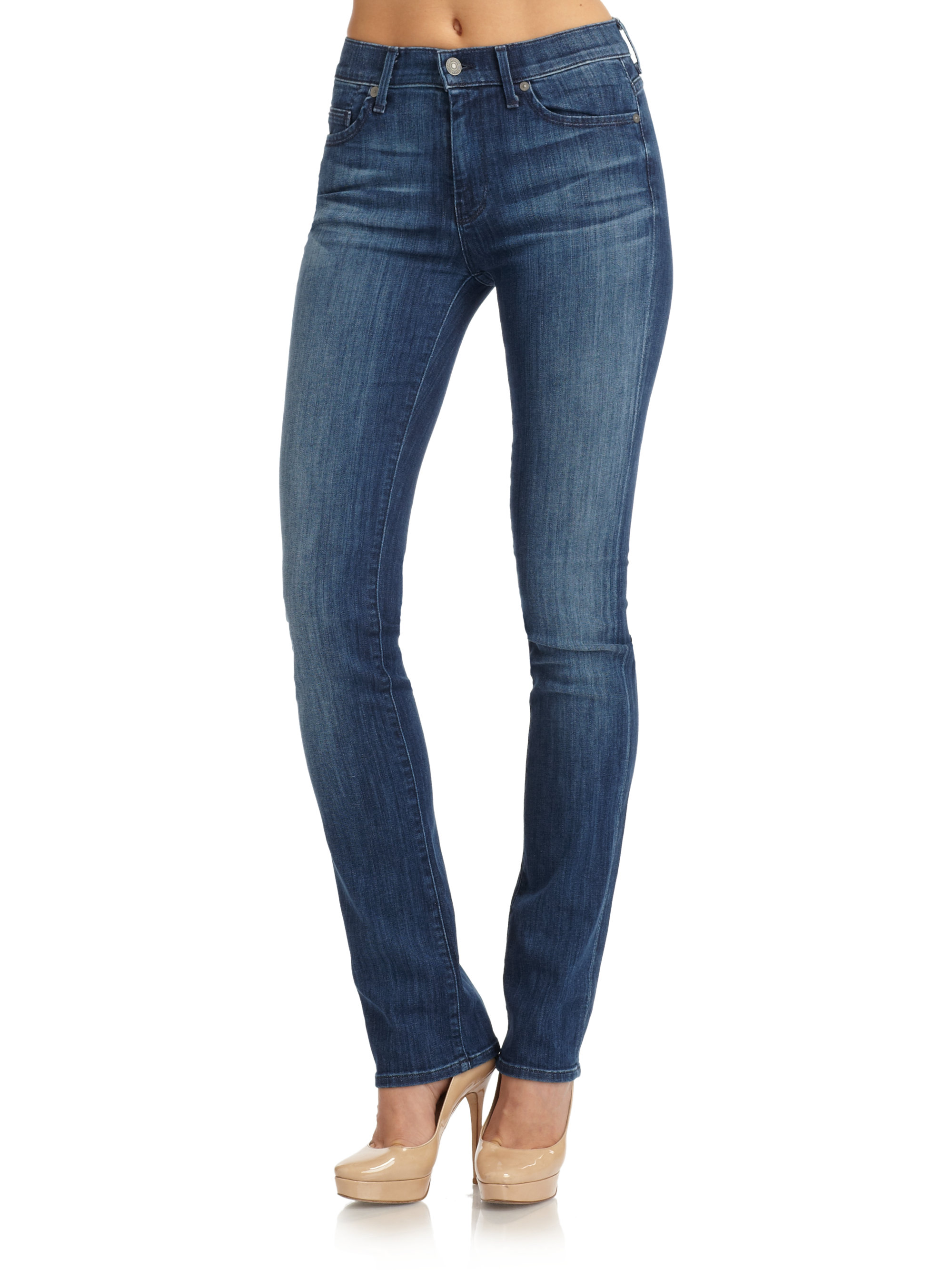 7 for all mankind high waist straight leg