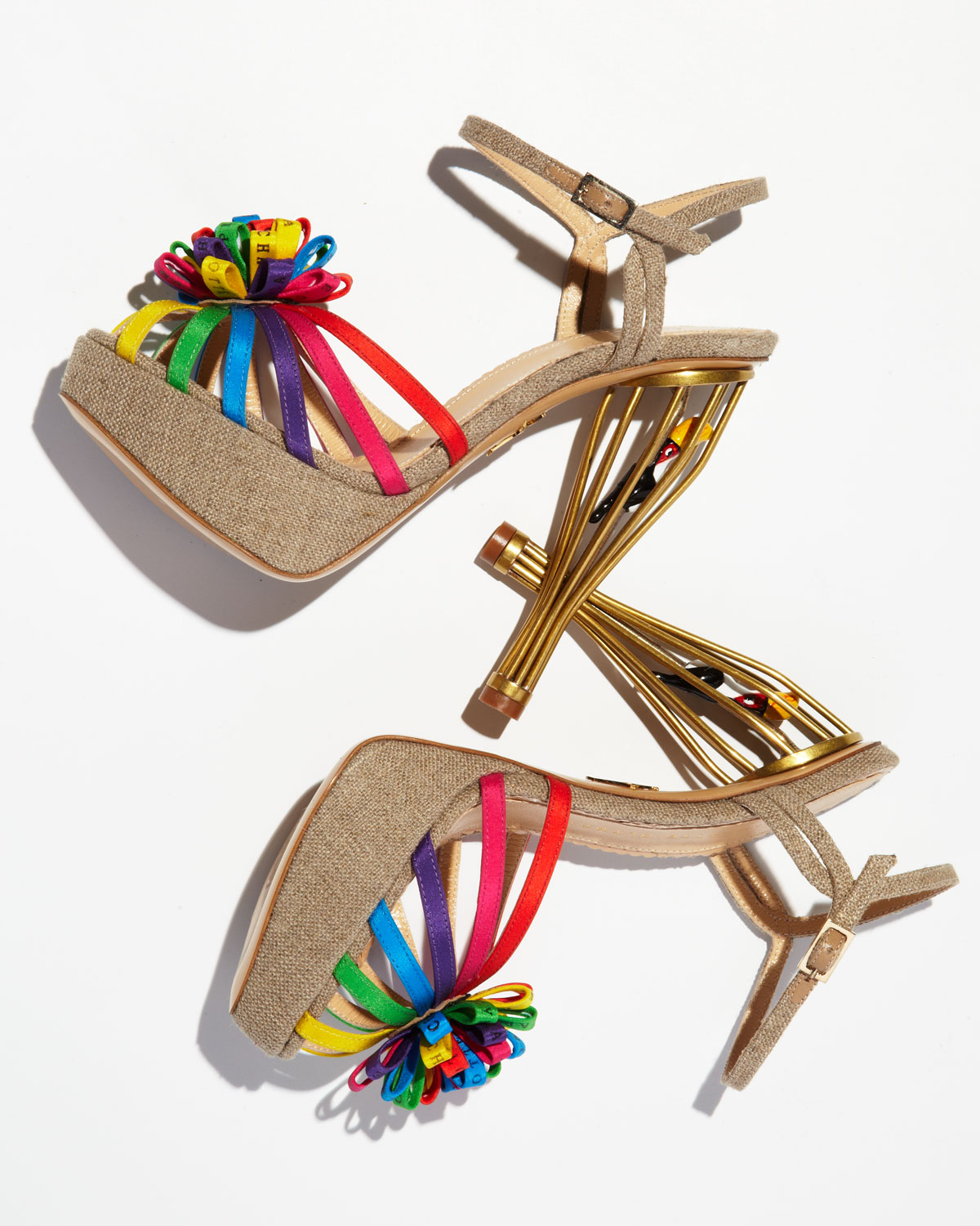 Lyst - Charlotte olympia Birds Of Paradise Cageheel Sandal