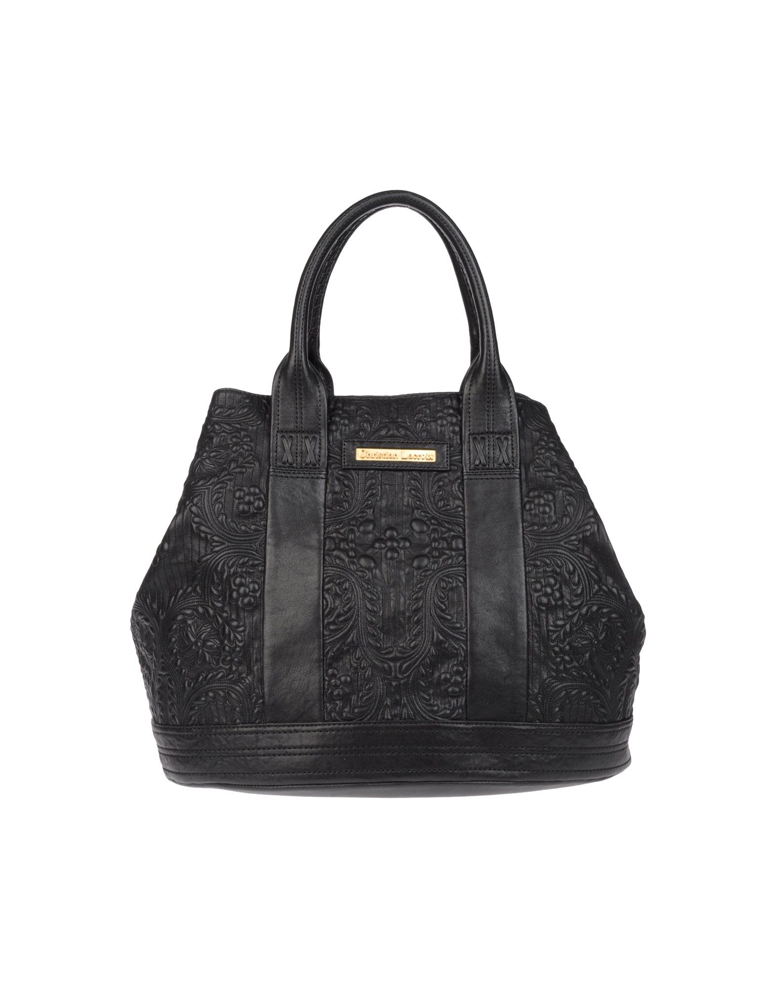 Christian Lacroix Large Leather Bag in Black | Lyst