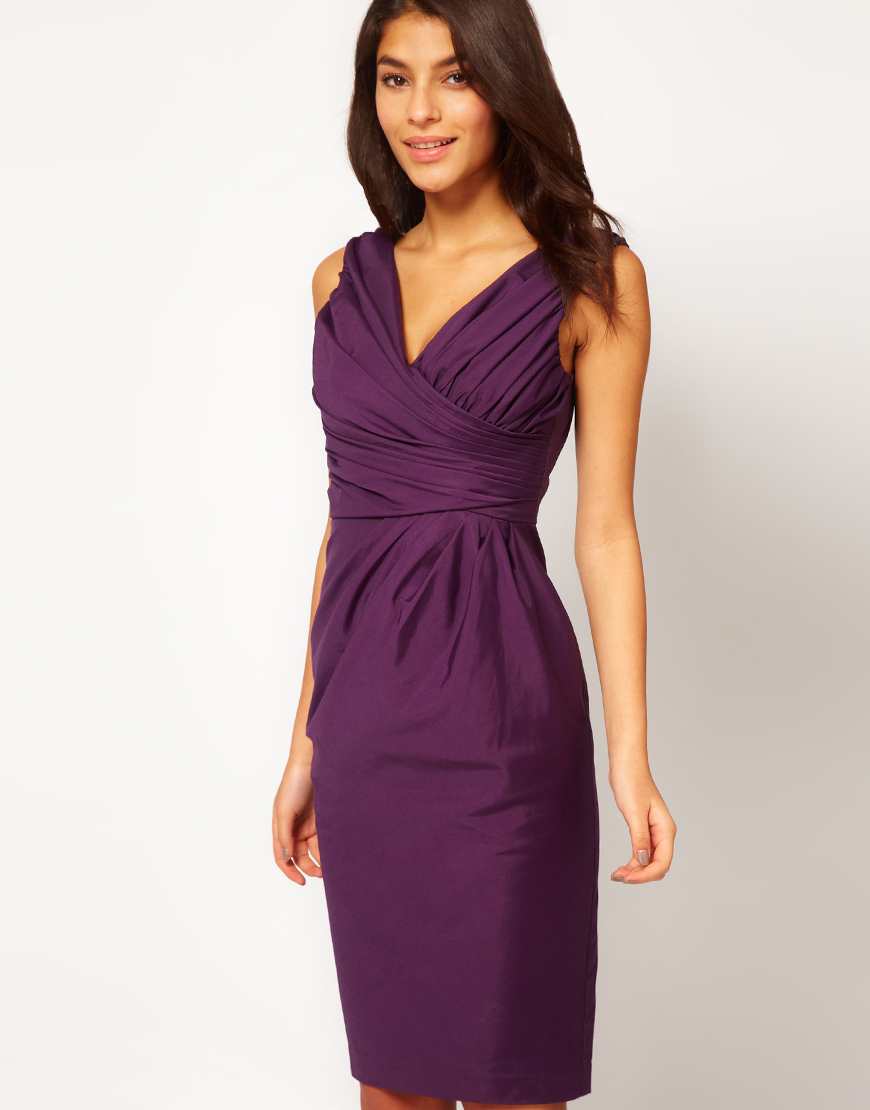 asos aubergine dress