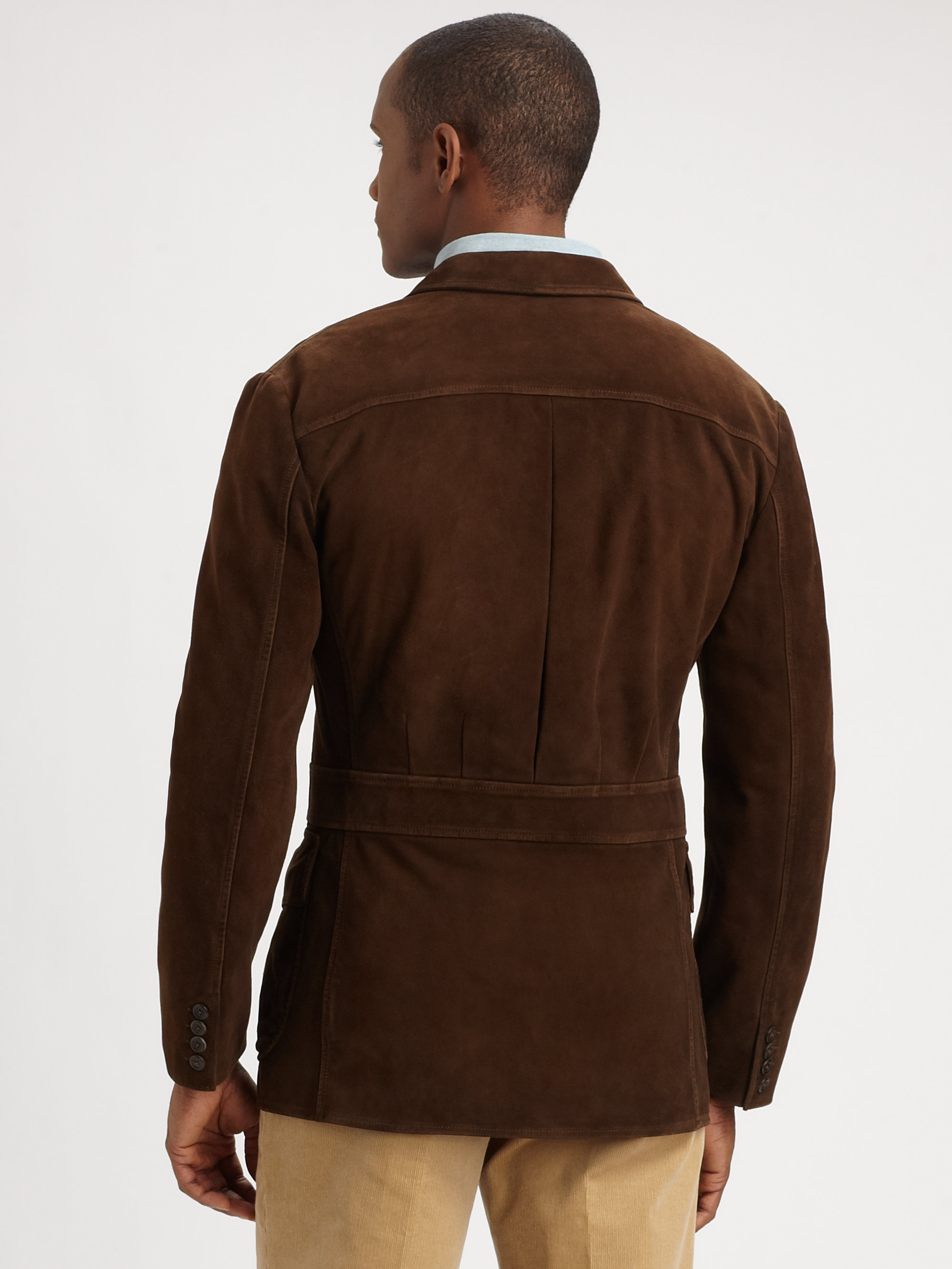 Polo Ralph Lauren Kempton Suede Sportcoat in Camel (Brown) for Men - Lyst