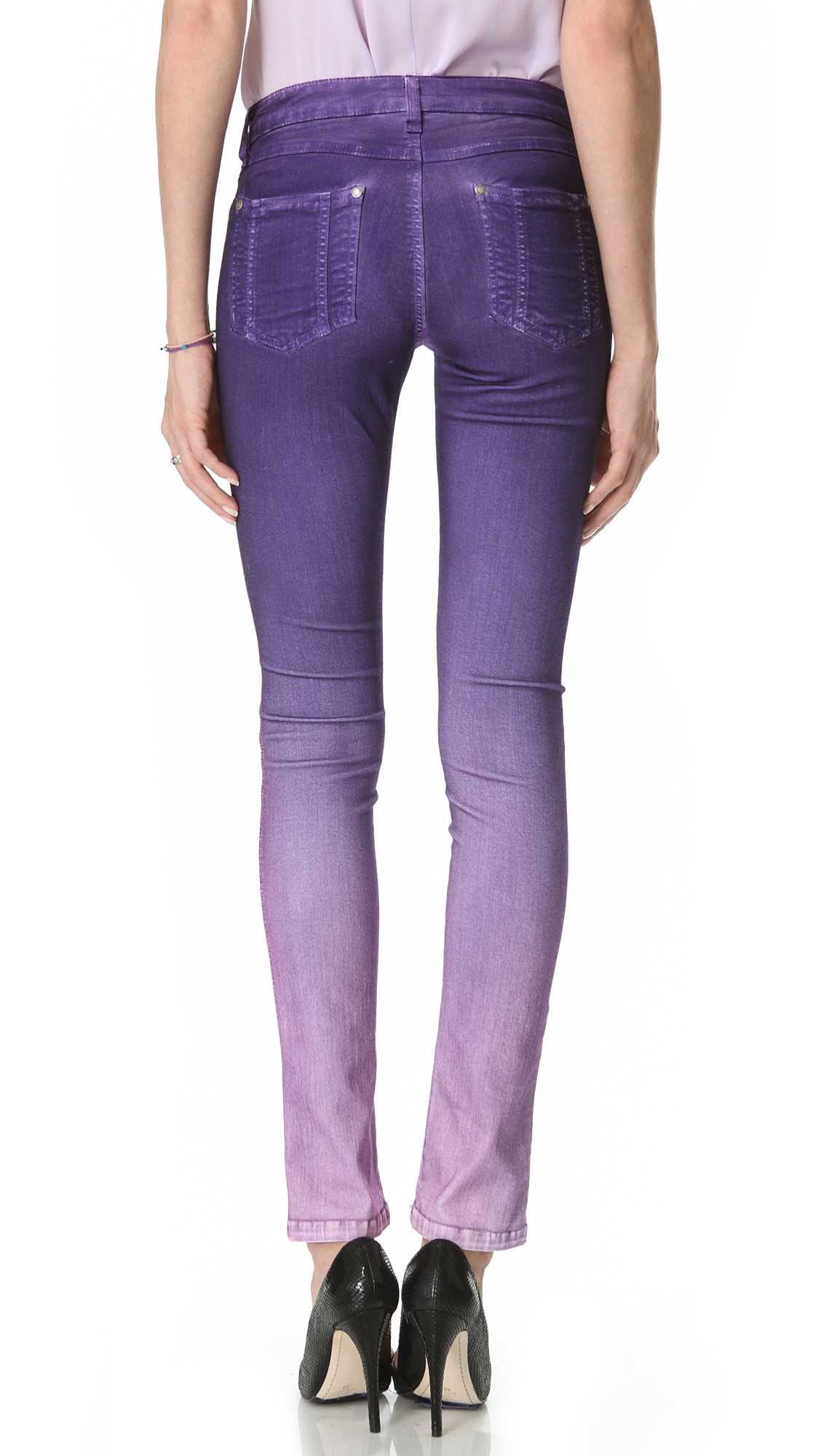 alice and olivia purple pants