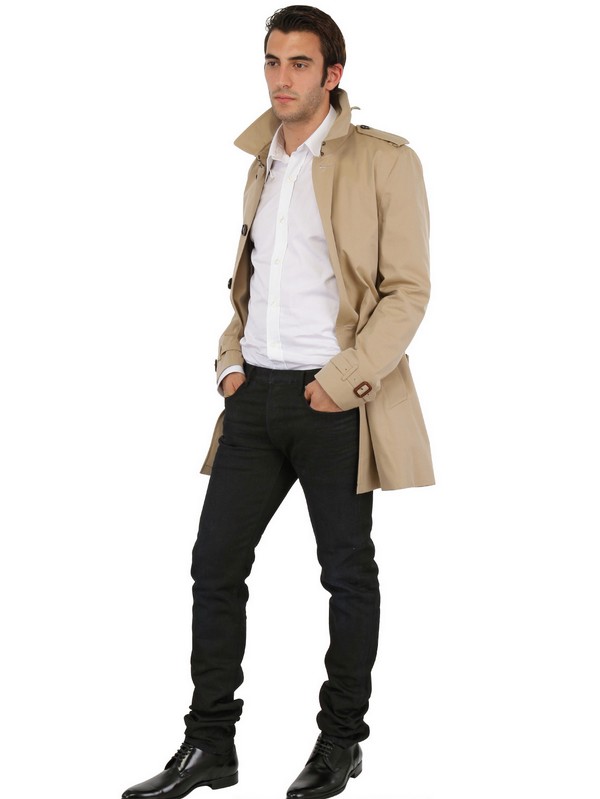 burberry men's gabardine trench coat