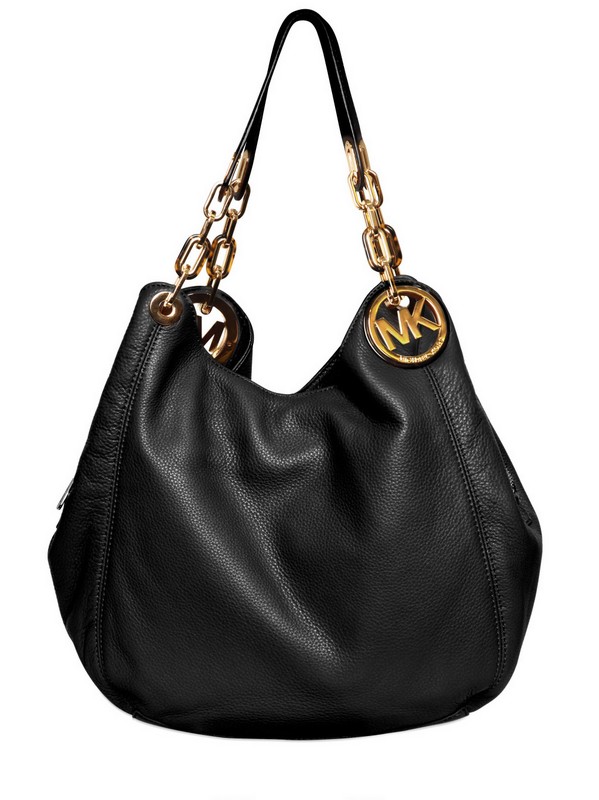 MICHAEL Michael Kors Fulton with Logo Soft Leather Bag in Black - Lyst