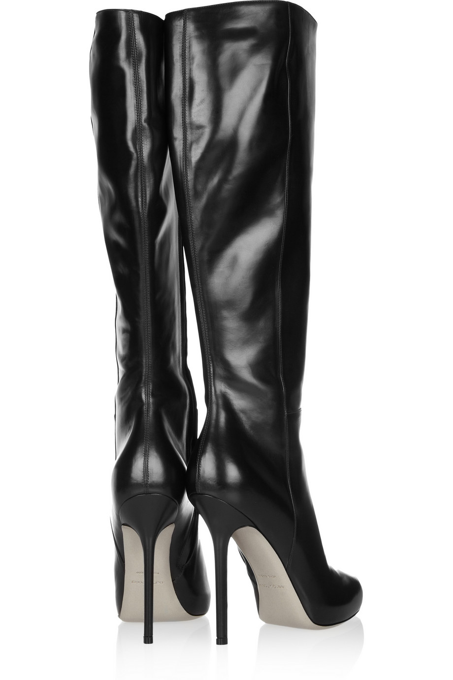 Sergio Rossi Black Leather Boots | Lyst