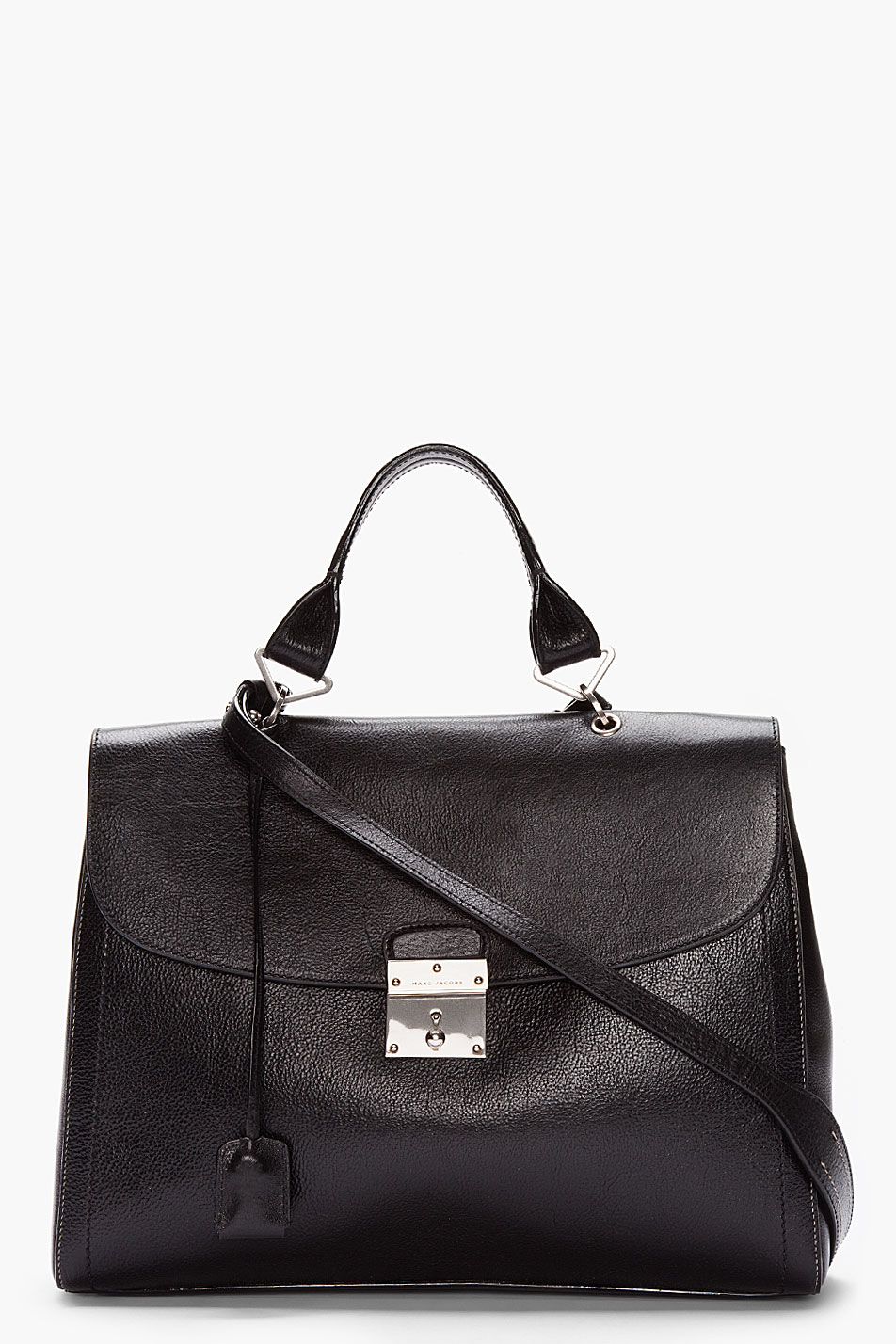 Marc Jacobs Black Pebbled Leather Tote in Black | Lyst