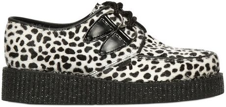 Underground 40mm Round Toe Leopard Print Creepers in Animal for Men ...