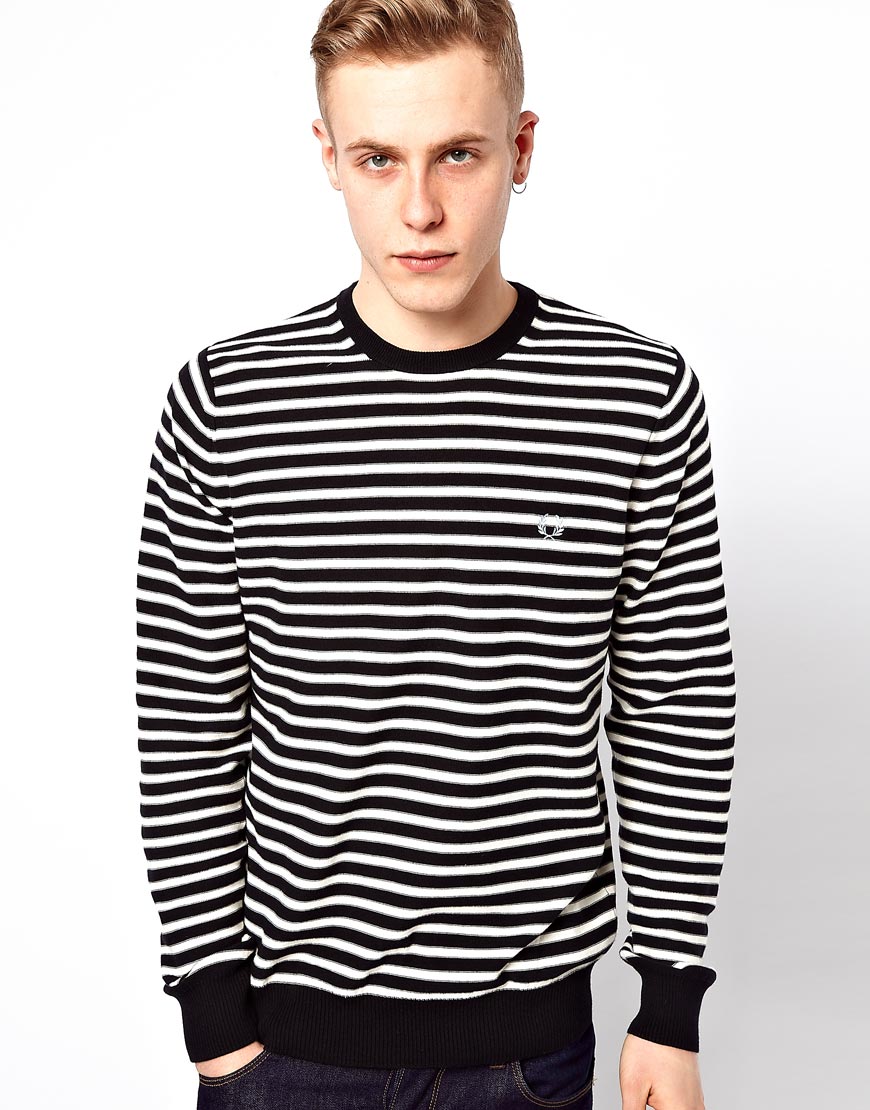 striped fred perry jumper