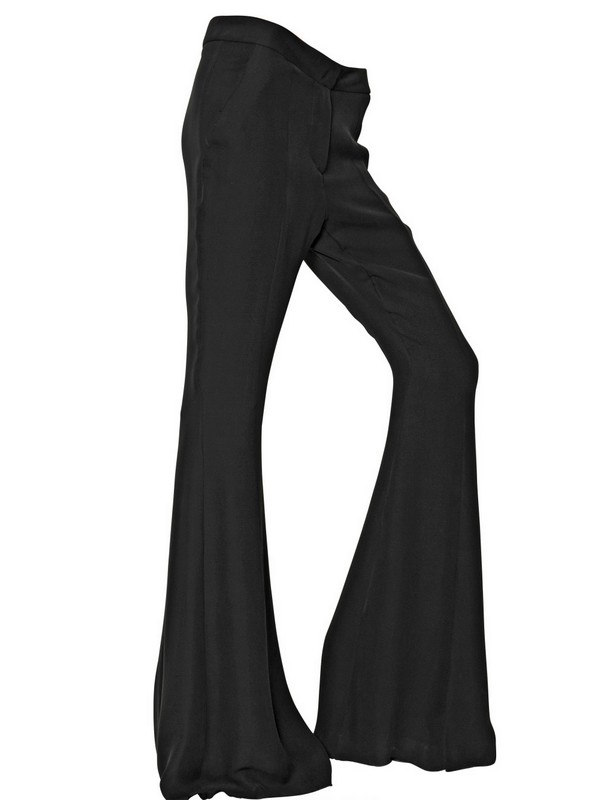 bell bottom silk pants