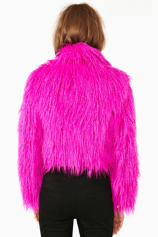 Lyst - Nasty Gal Faux Fur Coat in Purple