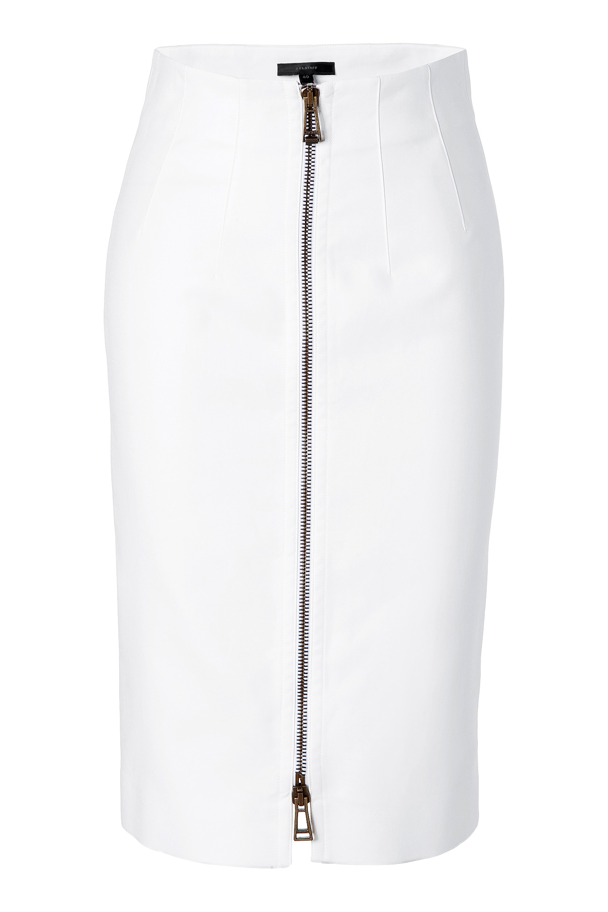 Belstaff White Cotton Harrow Pencil Skirt in White Lyst