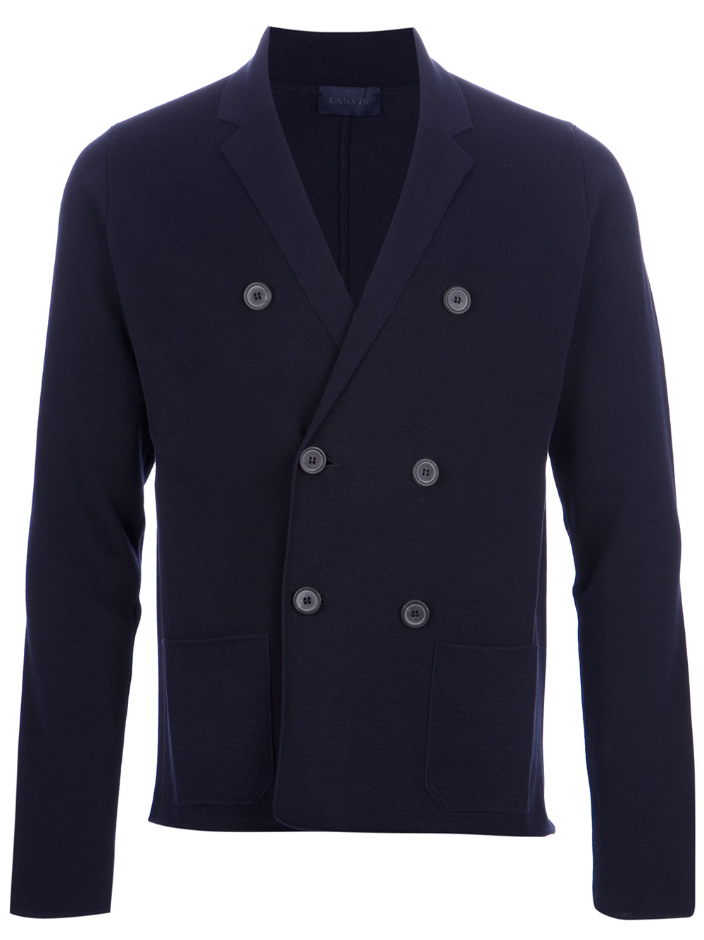 Lyst - Lanvin Double Breasted Cardigan in Blue for Men