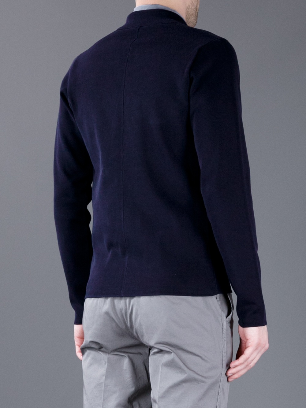 Lanvin Double Breasted Cardigan in Blue for Men Lyst