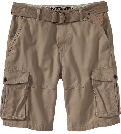 Old Navy Belted Twill Cargo Shorts 1134 in Brown for Men (kicking up ...