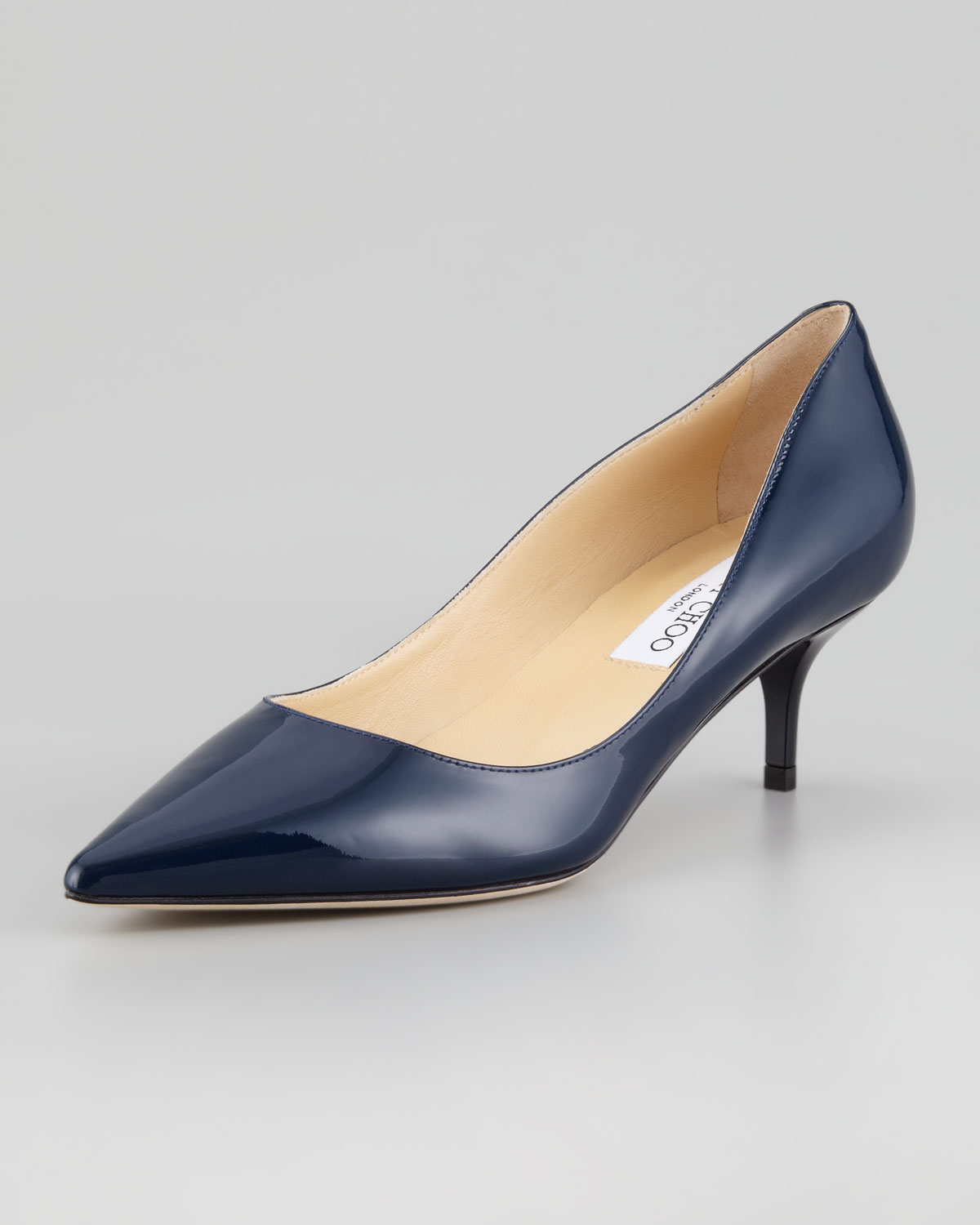 Navy blue pumps low heel Clearance