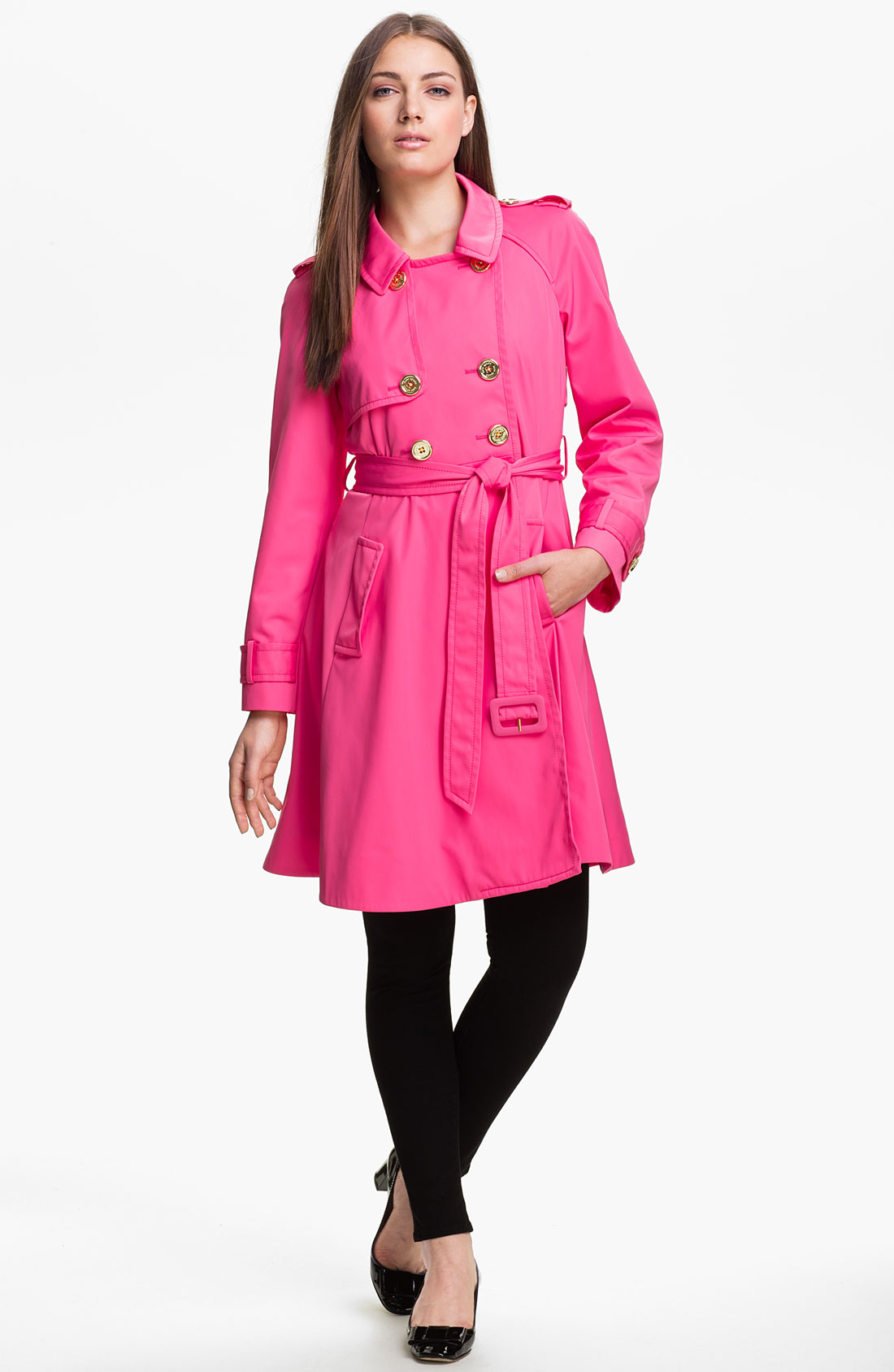 Kate Spade Trench Coat in Pink (bazooka pink) Lyst