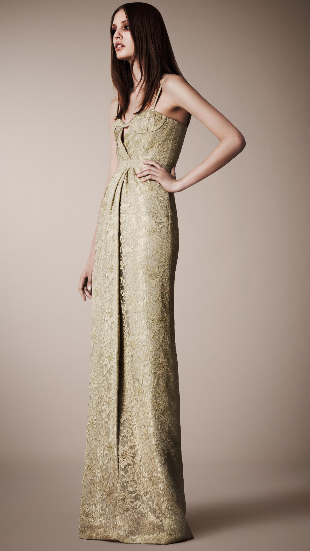 burberry gold dress