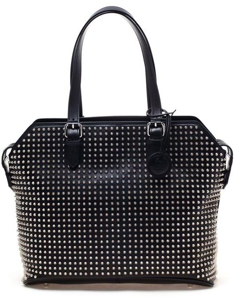 Christian Louboutin Syd Studded Leather Shopper Bag in Black for Men ...