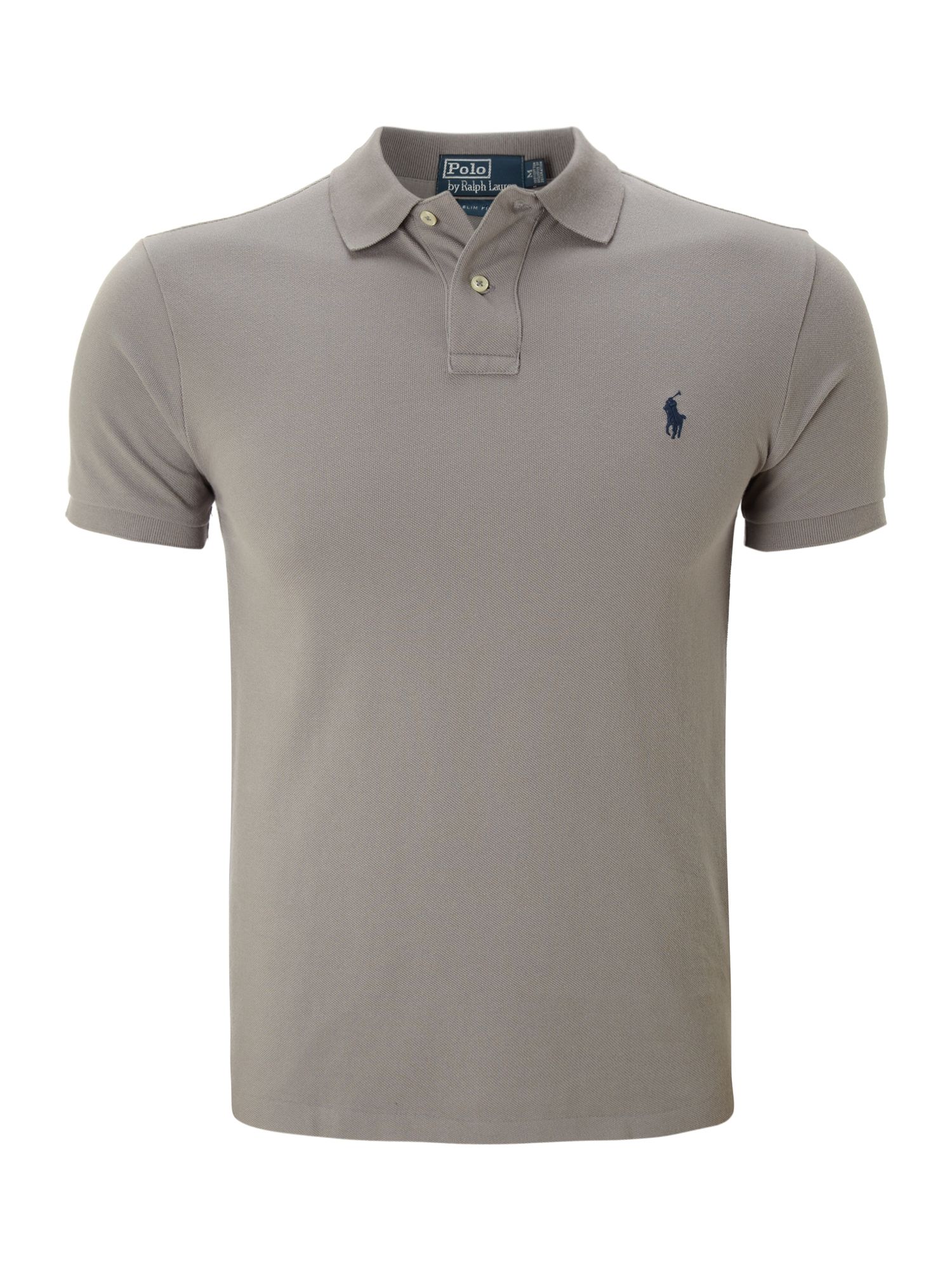 Polo Ralph Lauren Classic Slim Fitted Polo Shirt in Gray for Men (grey ...