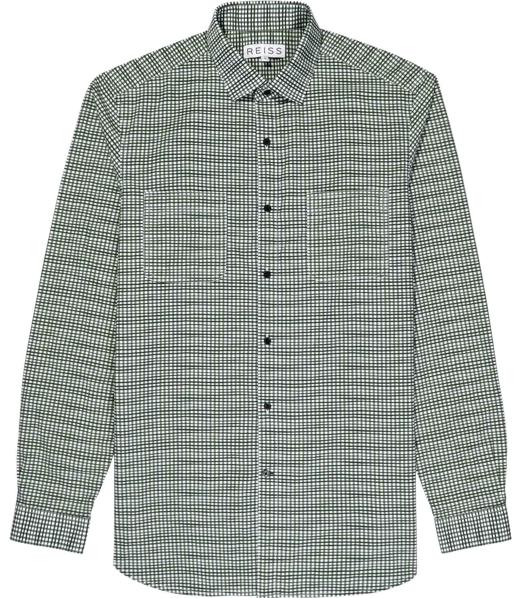 Lyst - Reiss Chronicle Check Long Sleeve Shirt in Green for Men