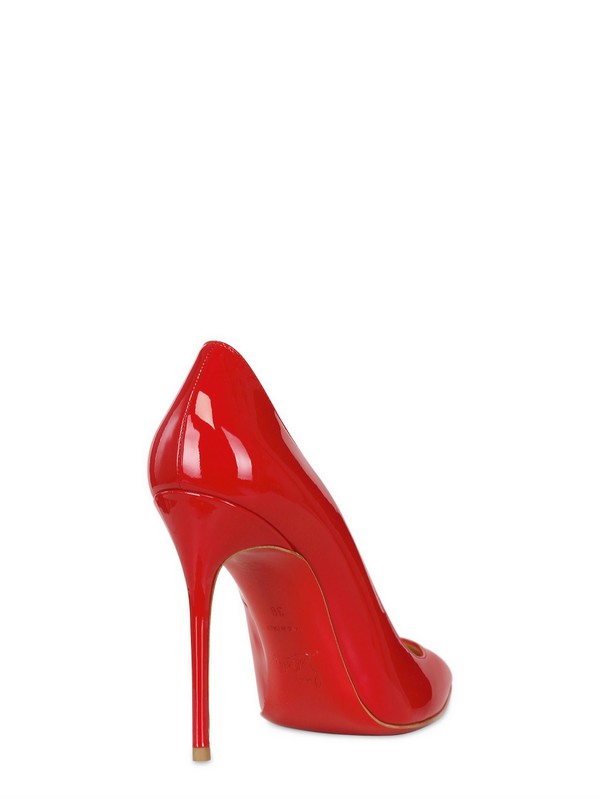 replica shoes for men - Christian louboutin 100mm Decollete 554 Patent Pointy Pumps in Red ...
