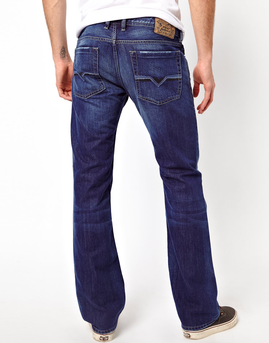 DIESEL Jeans Zatiny 8xr Bootcut in Blue for Men | Lyst