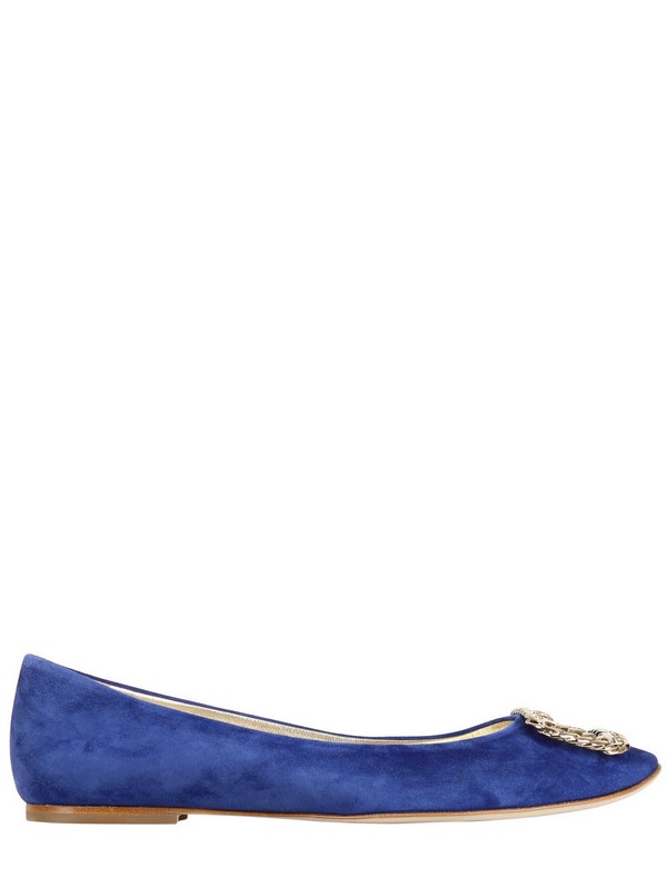 roger vivier blue flats