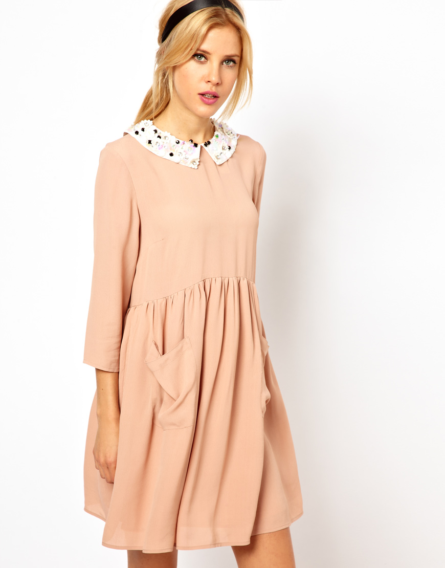 smock dress with pockets