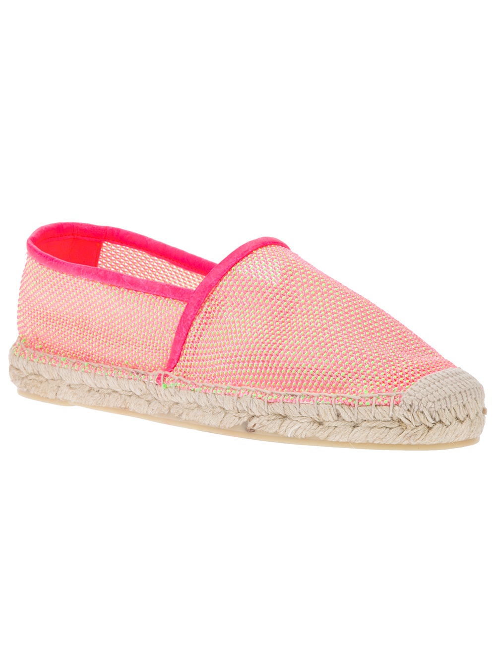 Stella mccartney Neon Mesh Espadrilles in Pink | Lyst