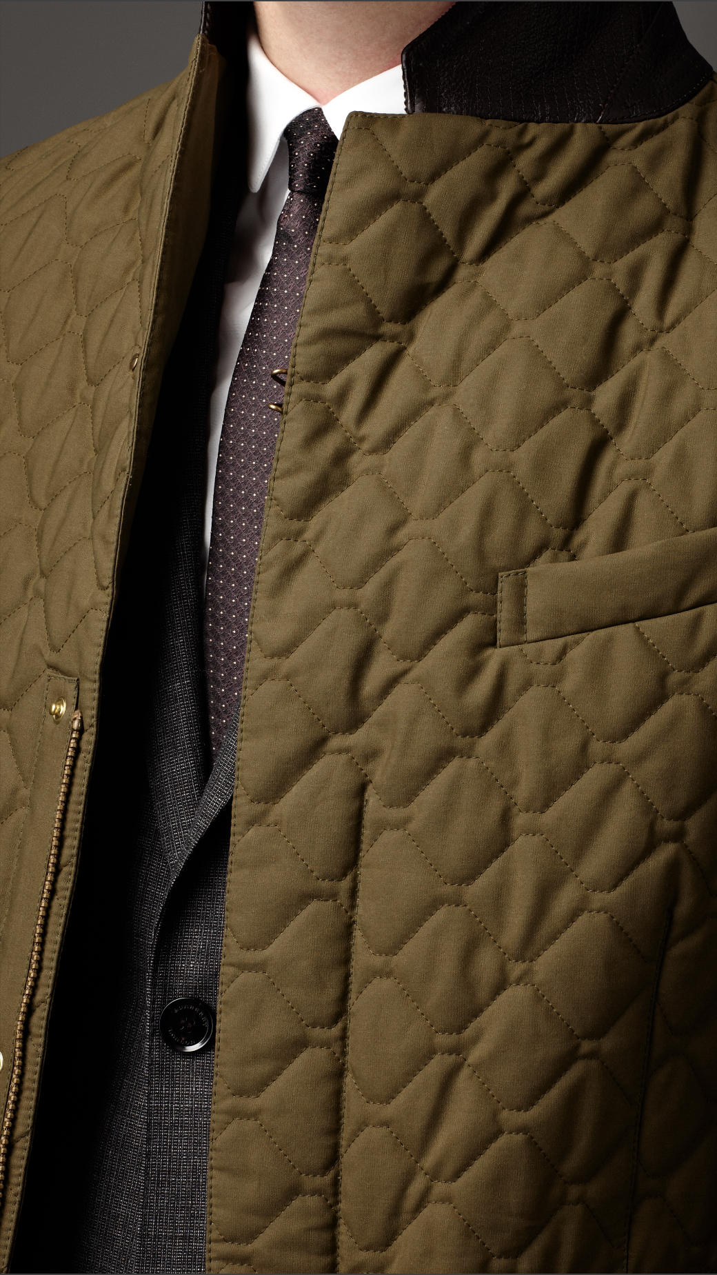 Burberry Waxed Cotton Quilted Jacket in Military Green (Green) for Men -  Lyst