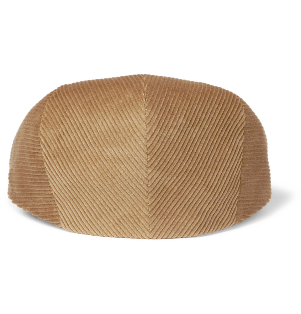 brown corduroy flat cap