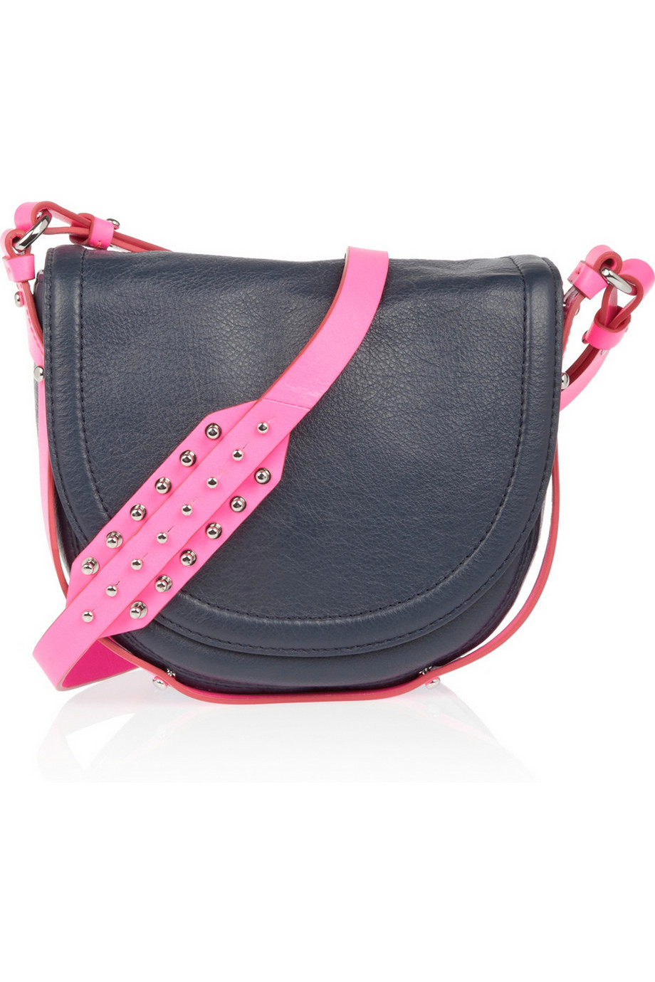 McQ Amwell Leather Shoulder Bag in Pink (Gray) - Lyst
